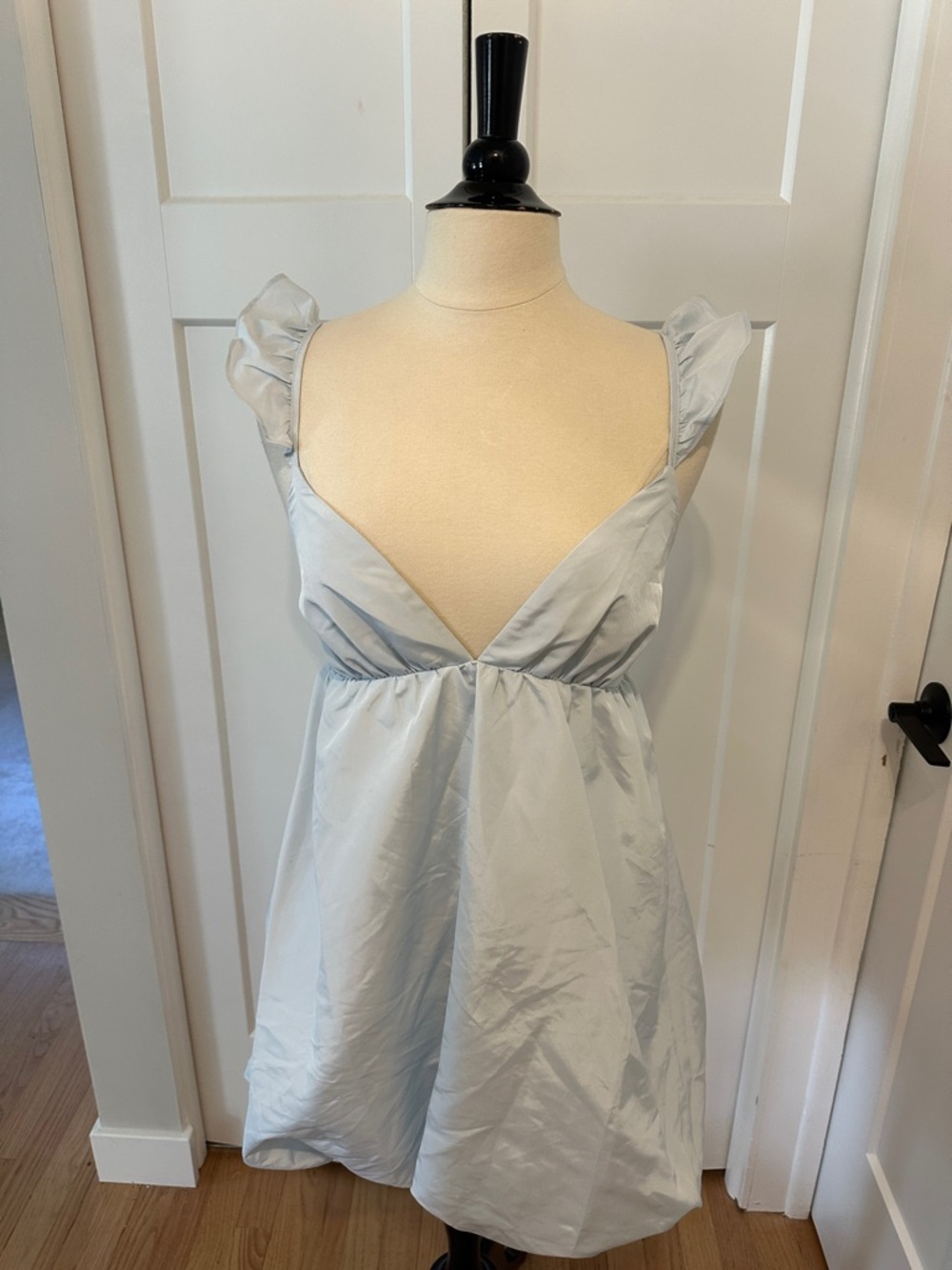 wild fable Powder Blue Ruffle Strap Mini Dress